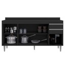 Ver imagem 2 de Balcão Cozinha Preto 160cm C/ Tampo - Belliv Decor