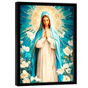 Ver imagem 1 de Quadro Decorativo Nossa Senhora entre Flores