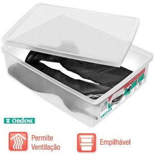 Caixa Organizadora Transparente Ordene - Modelo Extra Grande para Botas