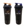 Coqueteleira Shaker 3 Em 1 Porta Suplementos 500 Ml - Acte - Azul - 2