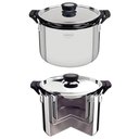 Ver imagem 2 de Jogo de 3 Panelas Tramontina Grano Compact Aço Inox Corpo Triplo Alças com Revestimento Silicone
