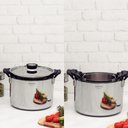 Ver imagem 7 de Jogo de 3 Panelas Tramontina Grano Compact Aço Inox Corpo Triplo Alças com Revestimento Silicone