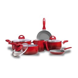 Jogo de Panelas 6 Peças I Ceramic Life 2.5 I Brinox I Antiaderente I Vermelho - 1