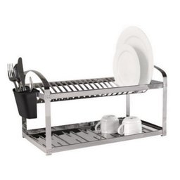 Escorredor de Pratos Aço Inox com Escorredor de Talheres Plástico I Capacidade 20 Pratos I Suprema B - 1