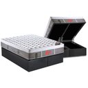 Ver imagem 1 de Cama Box Baú Queen: Colchão Molas Castor Pocket Light Stress Oxygen New Plush + Base CRC Suede