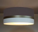 Ver imagem 2 de Luminária Plafon Preto Faixas Bronze Cúpula 30x15 Tom Luz