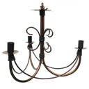 Ver imagem 3 de Lustre Artesanal para Sala de Tv Rustico Decorativo de Cor Ouro Antigo