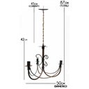 Ver imagem 2 de Lustre Artesanal para Sala de Tv Rustico Decorativo de Cor Ouro Antigo