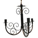 Ver imagem 1 de Lustre Artesanal de Ferro para Sala de Jantar Rustica Simples