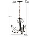 Ver imagem 3 de Lustre Artesanal de Ferro para Sala de Jantar Rustica Simples