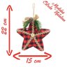 Enfeite Árvore Natal Pendente Natalino Estrela de Natal 15cm - 2