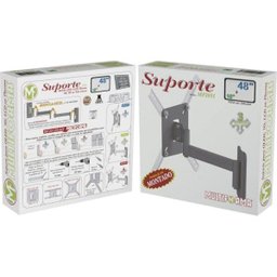 Suporte para TV 10 a 48 Articulado 3 Movimentos Oled/4K/3D/Led/LCD Ou Plasma Preto Mf2031 - 4