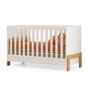 Ver imagem 5 de Kit Quarto de Bebê Flora Guarda Roupa Cômoda Berço Mini Cama Colchão 130x70 D18 Qmovi