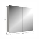 Ver imagem 3 de Espelheira para Banheiro 1 Porta 100% MDF Cinza Diamante 77cm Cimento
