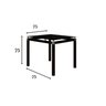 Conjunto De Mesa Tubular Malva Com 4 Cadeiras 151 Tampo De Vidro 75cm Preto Assento Cedro Artefamol  - 3