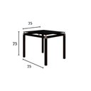 Ver imagem 3 de Conjunto De Mesa Tubular Malva Com 4 Cadeiras 151 Tampo De Vidro 75cm Preto Assento Cedro Artefamol