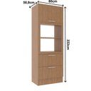 Ver imagem 4 de Torre Quente 80cm para Forno e Micro-ondas com 1 Porta Basculante 2 Gavetas e Rodapé Cz