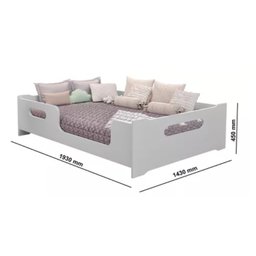 Cama Casal Montessori Encanto Proteção Grade + Colchão Casal - 4