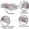 Cama Casal Montessori Encanto Proteção Grade + Colchão Casal - 5