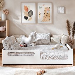 Cama Casal Montessori Encanto Proteção Grade + Colchão Casal - 3