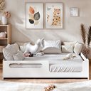 Ver imagem 4 de Kit Cama Montessoriana Casal Branca com Colchão D33 Estrutura Mdf e Mdp Design Seguro e Confortável