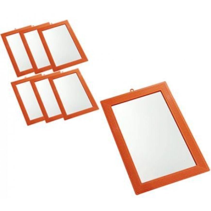 Kit com 10 Espelhos com Moldura Nº 20 Laranja 21x31cm - 114150 - 1