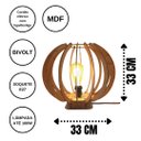Ver imagem 3 de Abajur de Mesa em Mdf - Cor: Preta