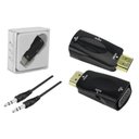 Ver imagem 1 de Plug Conversor HDMI x Vga com Saida R+L Preto Chip Sce