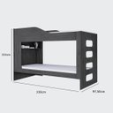 Ver imagem 3 de Beliche Bicama Hortênsia com Prateleira Solteiro Mdf:cedro/freijó