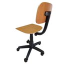 Ver imagem 4 de Cadeira Costureira Giratória De Madeira Com Rodinha Para Costura Confecção Regulagem Altura