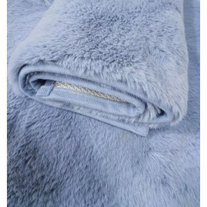 Tapete Chinchila Passadeira Macio 50 Cm X 100 Cm - Azul