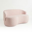 Ver imagem 2 de Conjunto Poltrona + Namoradeira Decorativa Orgânica Beatriz Boucle Rosê- Montanaris Decor
