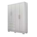 Ver imagem 1 de Guarda Roupa Encant 4 Portas 3 Gavetas Cor:branco