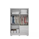Ver imagem 4 de Guarda Roupa Encant 4 Portas 3 Gavetas Cor:branco
