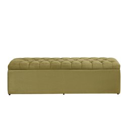 Calçadeira Baú Imperatriz 120 cm Suede Amarelo - 1