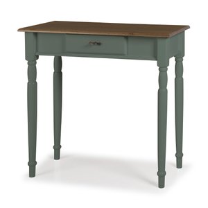 Aparador para Sala em Madeira Maciça 1 Gavetas 634 Linz Móveis - Verde Musgo/imbuia Glazer