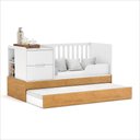Ver imagem 7 de Berço Laqueado 100% Mdf Formare C/ Gavetas e Nicho Branco Soft Freijó 61509 Matic Moveis
