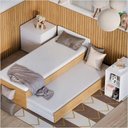 Ver imagem 4 de Berço Laqueado 100% Mdf Formare C/ Gavetas e Nicho Branco Soft Freijó 61509 Matic Moveis