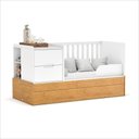 Ver imagem 6 de Berço Laqueado 100% Mdf Formare C/ Gavetas e Nicho Branco Soft Freijó 61509 Matic Moveis