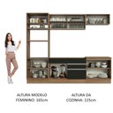 Ver imagem 6 de Armário de Cozinha Completa 270cm Rustic Preto Glamy Madesa 07