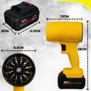 Ver imagem 2 de Soprador Ar Po Turbo Limpeza Folhas Jardim Poeira Sujeira Churrasqueira Automotivo Carro Oficina Bat