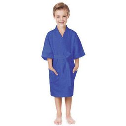 Roupão Infantil M Confetti Felpudo Azul - Lepper - 1 Roupão Infantil M Confetti Felpudo Azul - Lepper - 1