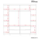 Ver imagem 3 de Guarda Roupa Doble Casal Ripado 6 Portas 4 Gavetas Albatroz Cor Cinamomo Off White