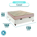 Ver imagem 3 de Cama Box Bau Branco Casal + Colchão D33 Maxsono Paropas