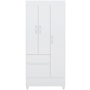 Ver imagem 1 de Guarda-Roupa Solteiro 3 Portas 2 Gavetas Wend Branco/Rosa/Branco Flex