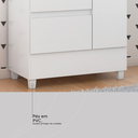 Ver mais imagens de Guarda-Roupa Solteiro 3 Portas 2 Gavetas Wend Branco/Rosa/Branco Flex