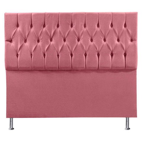 Cabeceira Solteiro 0,90m Suede Rosa