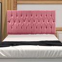 Ver imagem 3 de Cabeceira Solteiro 0,90m Suede Rosa
