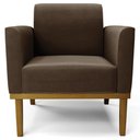 Ver mais imagens de Sofá Namoradeira e 1 Poltrona Base Madeira Castanho Maressa Suede Marrom - Ibiza