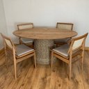Ver imagem 3 de Mesa De Jantar Cone Oval 198x122 cm Tampo Antíqua Base Fibra Sintética Personal Decor Mesa de Jantar
